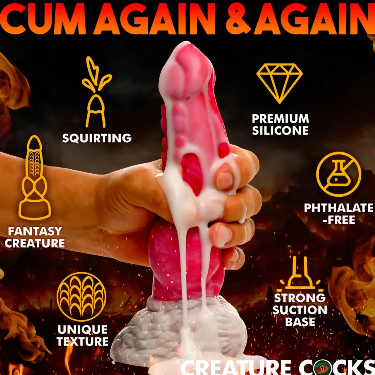 Creature Cocks Silicone Dildos>Resurrector Phoenix Squirting Silicone Dildo
