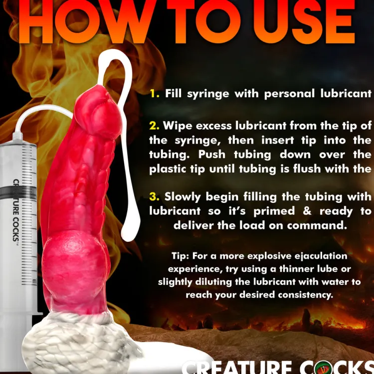 Creature Cocks Silicone Dildos>Resurrector Phoenix Squirting Silicone Dildo
