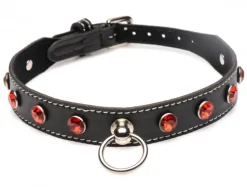 STRICT Leashes & Collars>Rhinestone Choker with O-Ring