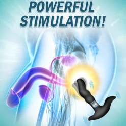 Prostatic Play Prostate Massagers>Rimstatic Curved Rotating Plug with Remote