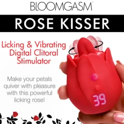 Bloomgasm Silicone Vibrators | Waterproof Vibrators>Rose Kisser Licking and Vibrating Digital Clitoral Stimulator