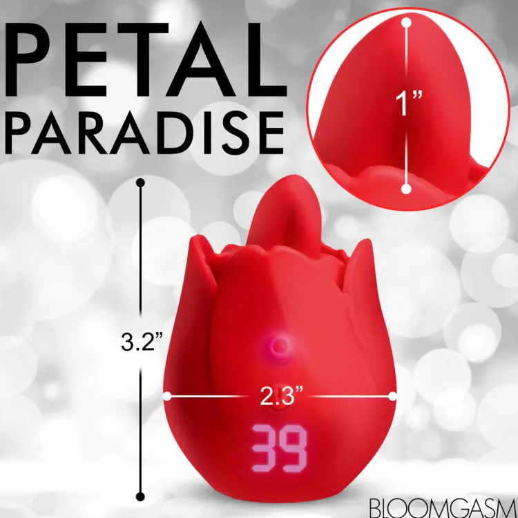 Bloomgasm Silicone Vibrators | Waterproof Vibrators>Rose Kisser Licking and Vibrating Digital Clitoral Stimulator
