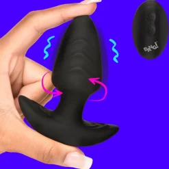 Bang Vibrating Butt Plugs | Unique Anal Toys>Rotating & Vibrating Silicone Butt Plug w/ Remote