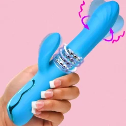 Bang Insertable & Realistic Dildo Vibrators | Rabbit & Dual Stimulation Vibrators>Rotating Beaded Silicone Rabbit Vibrator