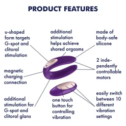 Satisfyer App Controlled & Remote Vibrators | Insertable & Realistic Dildo Vibrators>Double Plus Remote Partner Vibrator
