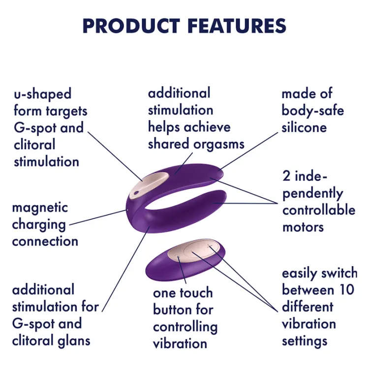 Satisfyer App Controlled & Remote Vibrators | Insertable & Realistic Dildo Vibrators>Double Plus Remote Partner Vibrator