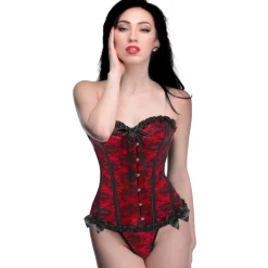 Master Series Vibrating Panties & Lingerie | Masks & Dress-Up Accessories>Scarlet Seduction Lace-up Corset and Thong