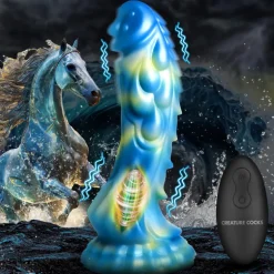 Creature Cocks Silicone Dildos | Vibrating Dildos>Sea Stallion Vibrating Silicone Dildo with Remote