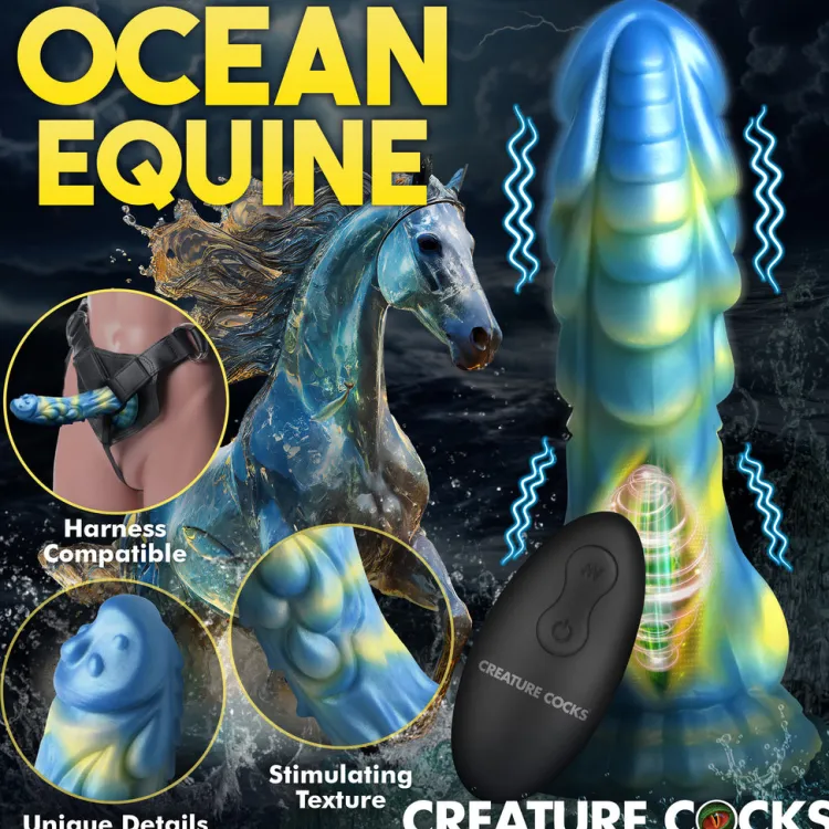 Creature Cocks Silicone Dildos | Vibrating Dildos>Sea Stallion Vibrating Silicone Dildo with Remote