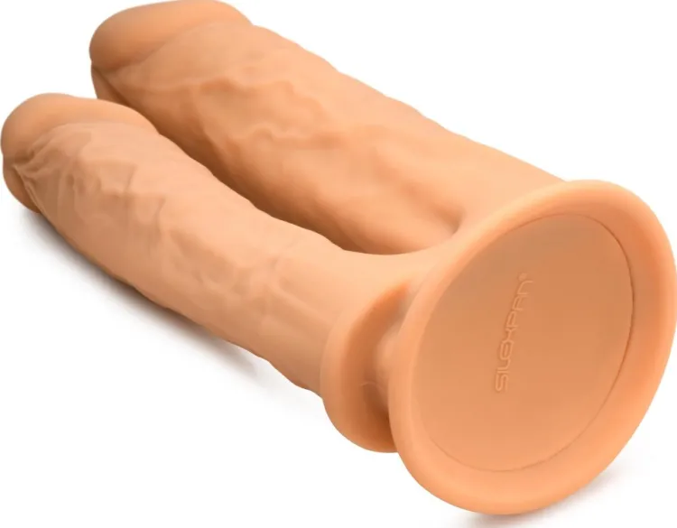 Curve Toys Ultra Realistic Sex Toys | Silicone Dildos>Silexpan Hypoallergenic Silicone Double Dildo