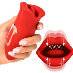 Lickgasm Travel Essentials | Luxury Toys>Silicone Mini Kissing & Vibrating Clitoral Stimulator
