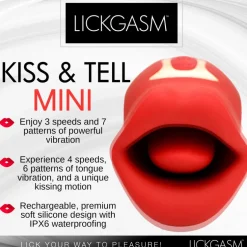 Lickgasm Travel Essentials | Luxury Toys>Silicone Mini Kissing & Vibrating Clitoral Stimulator