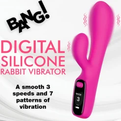 Bang Insertable & Realistic Dildo Vibrators | Rabbit & Dual Stimulation Vibrators>Silicone Rabbit Vibrator with Digital Display
