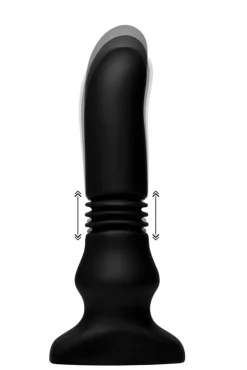 Thunderplugs Luxury Toys | Vibrating Butt Plugs>Silicone Vibrating and Thrusting Plug with Remote Control