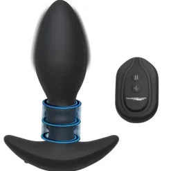 Thunderplugs Vibrating Butt Plugs | App Controlled & Remote Vibrators>Sliding Ring Silicone Butt Plug with Remote