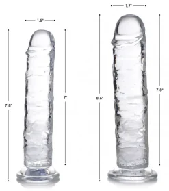 Curve Toys Harness Compatible Dildos | Realistic Dildos>Slim C-Thru Clear Dildo