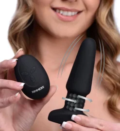 Rimmers Luxury Toys | Vibrating Butt Plugs>Slim Model R 2.0 Smooth Rimming Plug with Remote