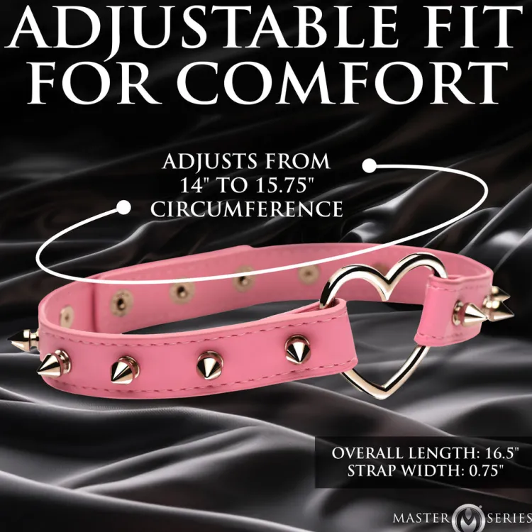 Master Series Leashes & Collars>Spiked Heart Choker