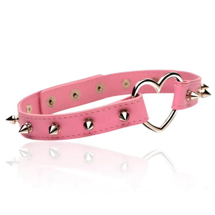 Master Series Leashes & Collars>Spiked Heart Choker