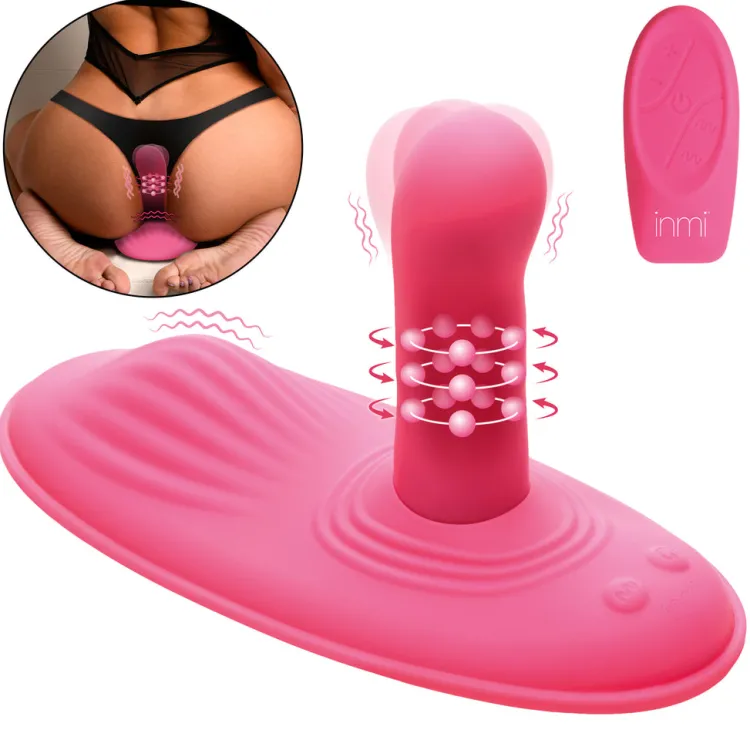 Inmi Silicone Vibrators | Unique Vibrators>Spin n' Grind Rotating and Vibrating Silicone Sex Grinder