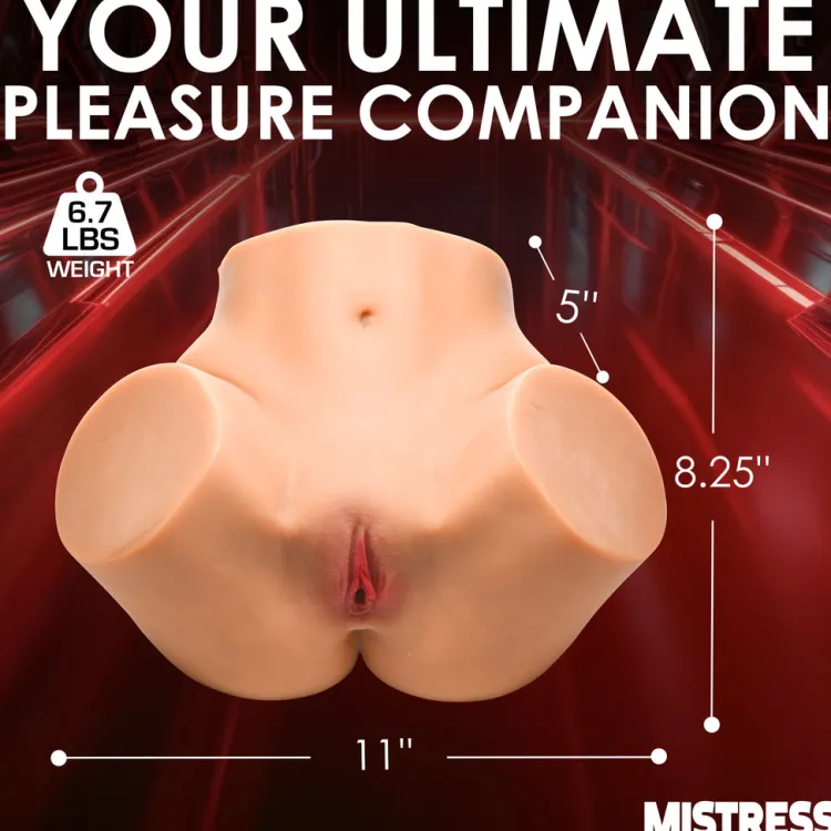 Mistress Ultra Realistic Sex Toys | Realistic Butt & Life-Sized Masturbators>Squeezing and Vibrating Pussy and Ass Masturbator