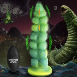 Creature Cocks Silicone Dildos | Vibrating Dildos>Squirmer Thrusting and Vibrating Silicone Dildo