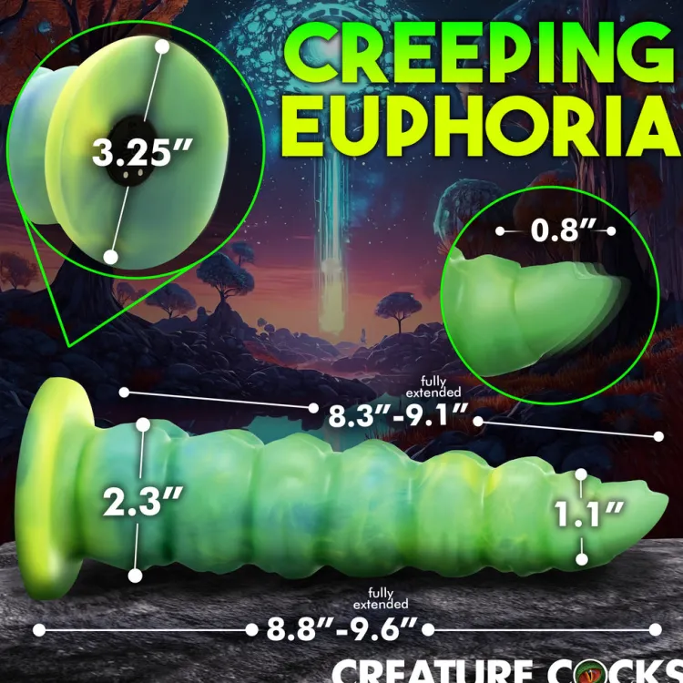 Creature Cocks Silicone Dildos | Vibrating Dildos>Squirmer Thrusting and Vibrating Silicone Dildo