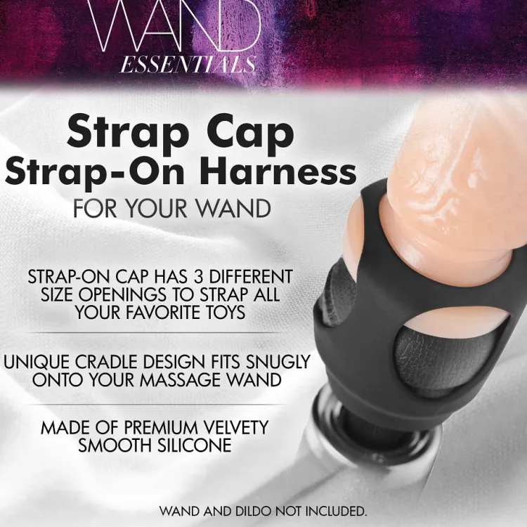 Wand Essentials Dildo Accessories | Wand Massagers>Strap Cap Dildo Wand Harness