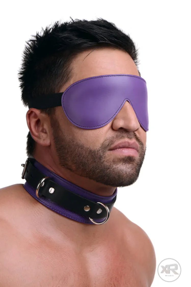 Strict Leather Ball Gags & Mouth Restraints | Masks & Dress-Up Accessories>Black and Purple Blindfold