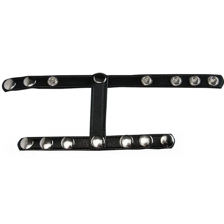 Strict Leather Penis Rings>Snap-On Cock and Ball Harness