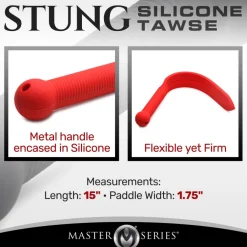 Master Series Impact: Whips, Crops & Spankers>Stung Silicone Tawse