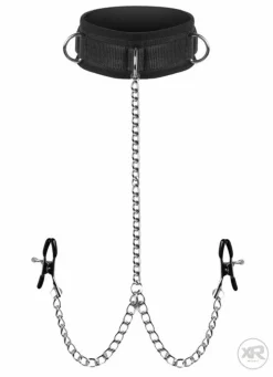 Master Series Nipple Clamps & Stimulators | Leashes & Collars>Submission Collar and Nipple Clamps