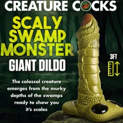 Creature Cocks Large Dildos | Silicone Dildos>Swamp Monster Giant 3ft Dildo