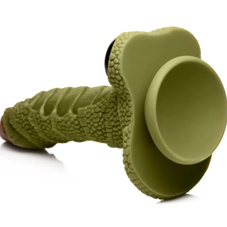 Creature Cocks Silicone Dildos | Harness Compatible Dildos>Swamp Monster Green Scaly Silicone Dildo