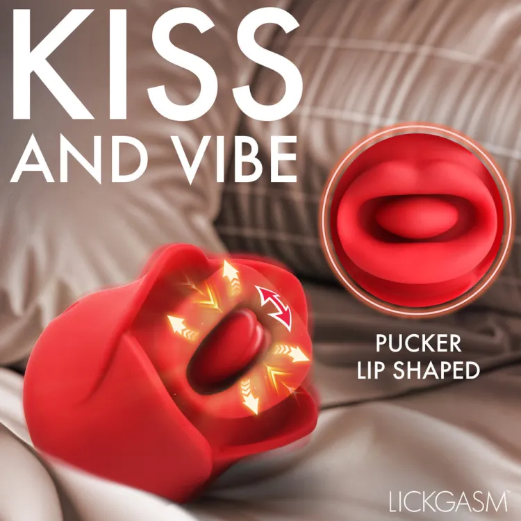 Lickgasm Silicone Vibrators | Waterproof Vibrators>Sweet Kiss Kissing and Vibrating Clitoral Stimulator