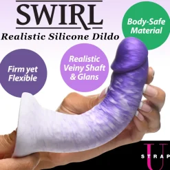 Strap U Anal Pegging Toys | Silicone Dildos>Swirl Realistic Silicone Dildo