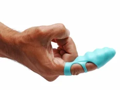 Frisky Insertable & Realistic Dildo Vibrators | G-Spot Vibrators>Teal Finger Bang-her Vibe
