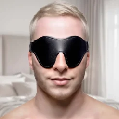 STRICT Ball Gags & Mouth Restraints | Masks & Dress-Up Accessories>The Black Fleece Lined Blindfold