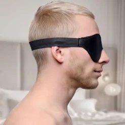 STRICT Ball Gags & Mouth Restraints | Masks & Dress-Up Accessories>The Black Fleece Lined Blindfold