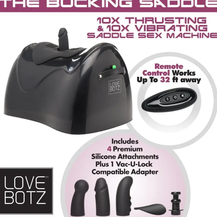 LoveBotz Dildo Accessories | Sex Machines>The Bucking Saddle 10X Thrusting and Vibrating Saddle Sex Machine