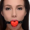 Frisky Ball Gags & Mouth Restraints | Masks & Dress-Up Accessories>The Heart Beat Silicone Heart Shaped Mouth Gag