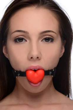 Frisky Ball Gags & Mouth Restraints | Masks & Dress-Up Accessories>The Heart Beat Silicone Heart Shaped Mouth Gag