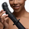 Ass Thumpers Silicone Dildos | Vibrating Dildos>The Large Realistic 10X Silicone Vibrator with Handle