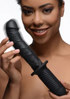 Ass Thumpers Silicone Dildos | Vibrating Dildos>The Large Realistic 10X Silicone Vibrator with Handle