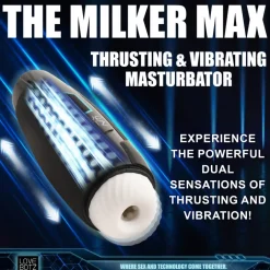 LoveBotz Automatic & Hands-Free Masturbators | Vibrating Strokers>The Milker Max 14X Thrusting & Vibrating Masturbator