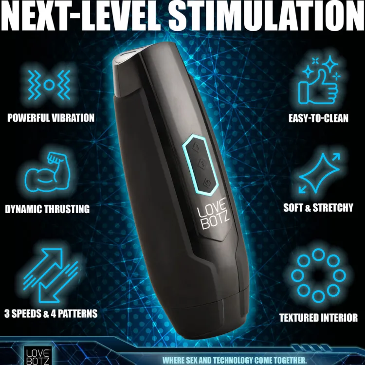 LoveBotz Automatic & Hands-Free Masturbators | Vibrating Strokers>The Milker Max 14X Thrusting & Vibrating Masturbator