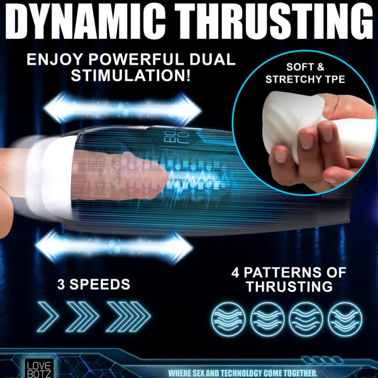 LoveBotz Automatic & Hands-Free Masturbators | Vibrating Strokers>The Milker Max 14X Thrusting & Vibrating Masturbator