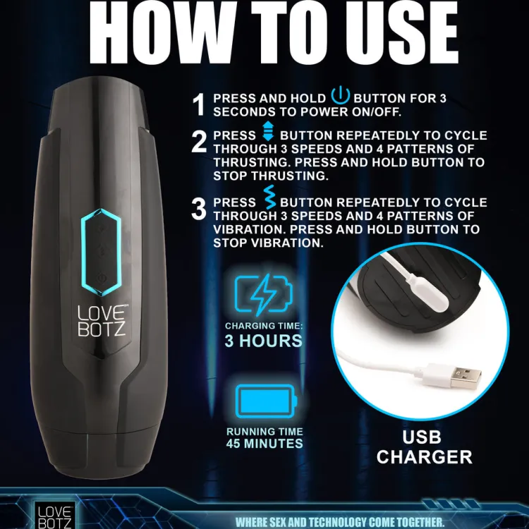 LoveBotz Automatic & Hands-Free Masturbators | Vibrating Strokers>The Milker Max 14X Thrusting & Vibrating Masturbator