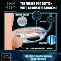 LoveBotz Automatic & Hands-Free Masturbators | Vibrating Strokers>The Milker Pro Edition with Automatic Stroking, Suction and Vibration