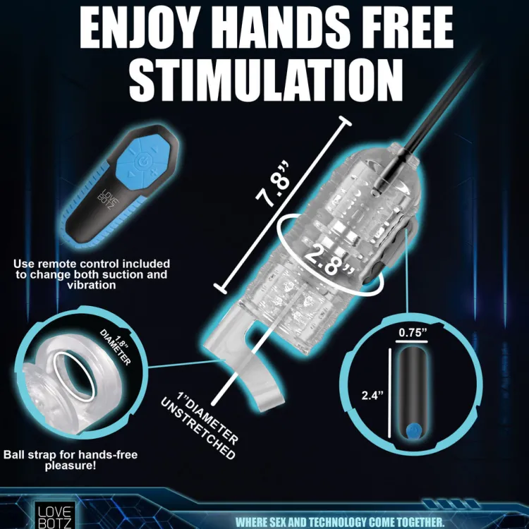 LoveBotz Automatic & Hands-Free Masturbators | Vibrating Strokers>The Milker Pro Edition with Automatic Stroking, Suction and Vibration